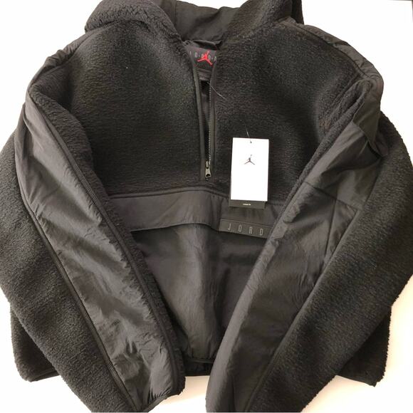 NWT Nike Jordan Cozy Girl Women’s Black Dark Smoke Grey Fleece Pullover Hoodie M - Picture 8 of 10